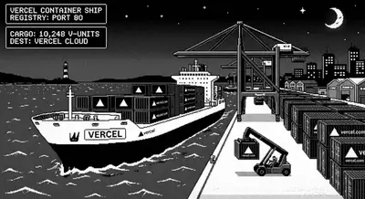 Vercel container ship 8-bit generateText code prompt