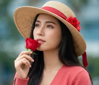 Photorealistic Red Beauty Portrait