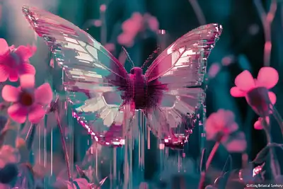 Glitching Botanical Symphony Prompt