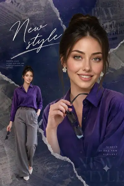 High-Fashion-Editorial-Collage-Poster mit Nano Banana Pro