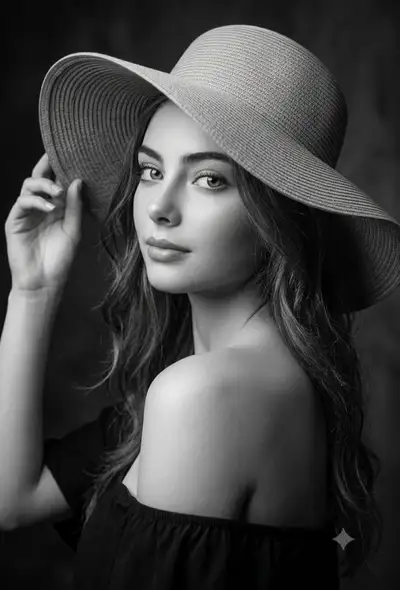 Elegant Black-and-White Portrait Series