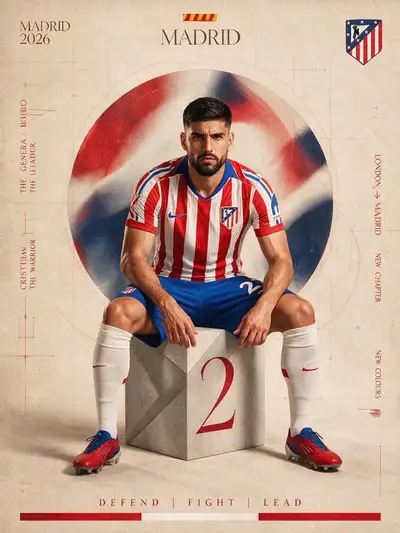Premium Football Transfer Poster: Cristian Romero
