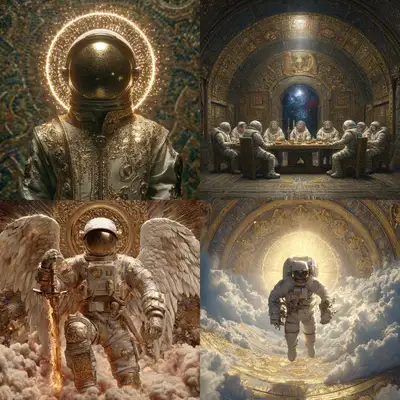Byzantine Astronaut Art Prompt Template
