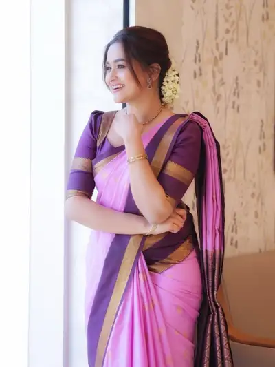 Photorealistic South Indian Woman in Silk Saree Portrait