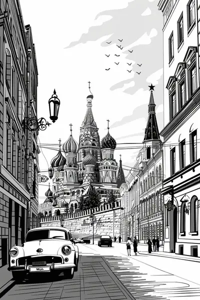Minimalist City Architectural Illustration