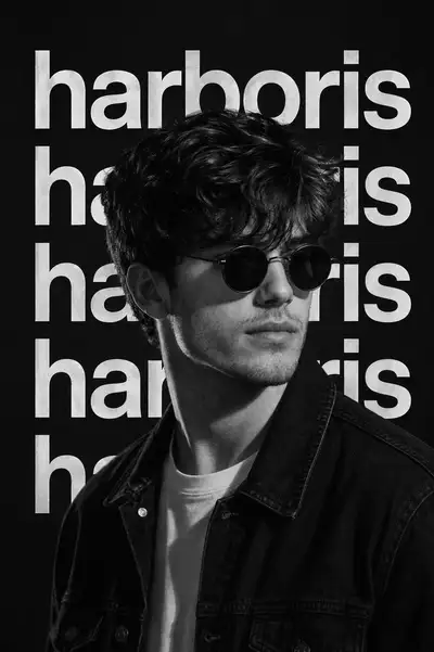 Identity-preserving black and white poster portrait