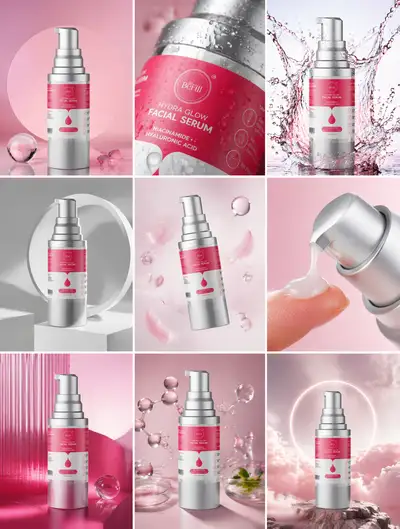 3x3 grid luxury product campaign concept