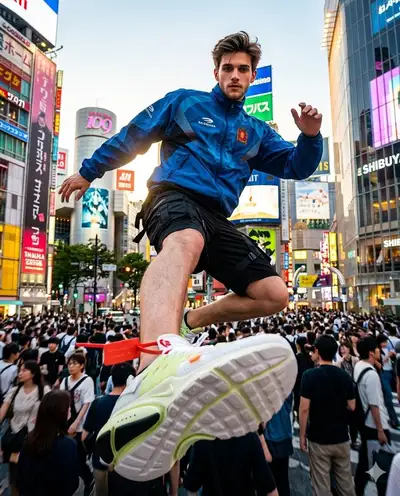 Worm's Eye Streetwear Jump at Shibuya