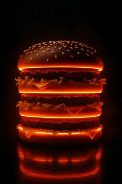 Neon Glow Object Photorealism
