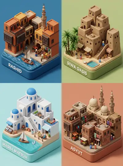 City vinyl diorama 2x2 grid collectible template prompt