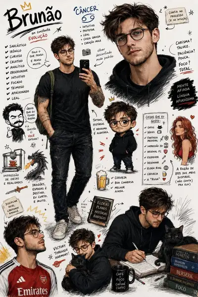Affiche collage dessinée à la main de la personnalité d'un personnage