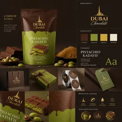 Premium brand identity presentation board template