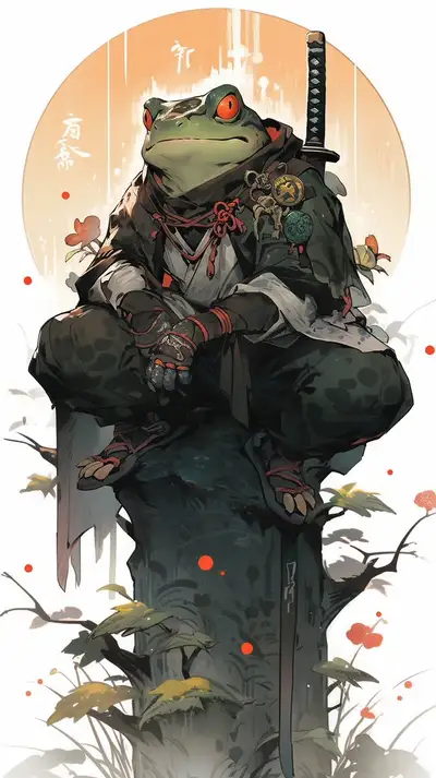 Samurai Frog Midjourney Prompt
