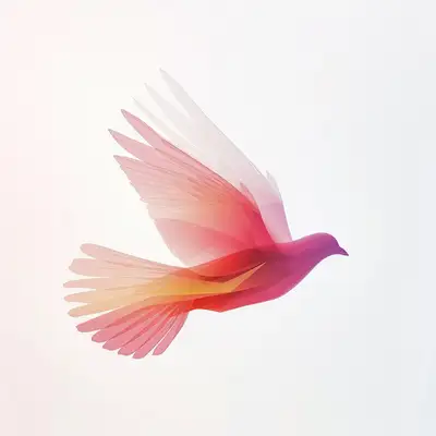 Minimal Gradient Dove Image Prompt