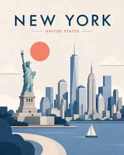 Premium Editorial Travel Illustration Prompt