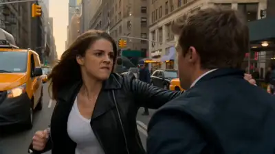 Fearless Roller Skater in NYC Action Scene