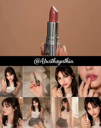 Comercial UGC de lapiz labial con macro shots de belleza