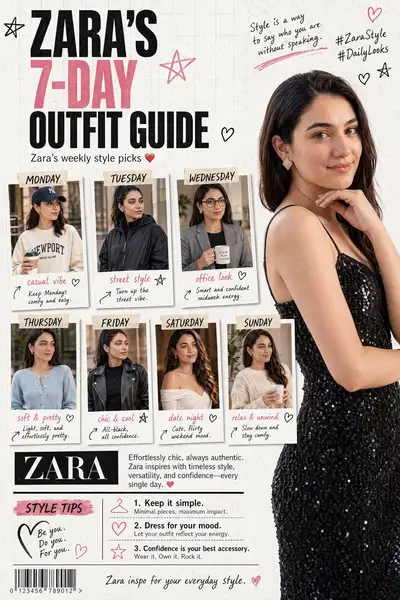 Zara's 7-Day Fashion Magazine Collage