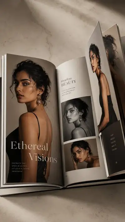 Luxury coffee table book editorial spread