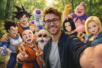 Realistic Selfie with Dragon Ball Z Characters