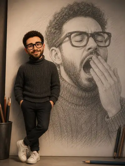 Pixar 3D Character Meets Hand-Drawn Sketch Composite