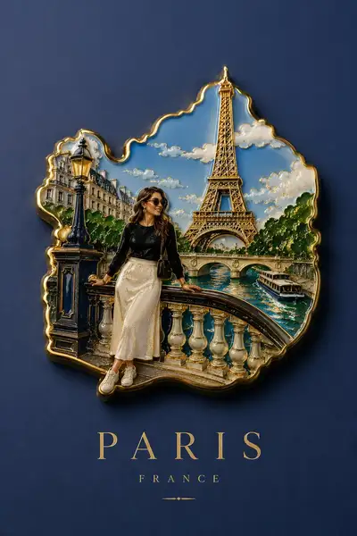 Premium Enamel Souvenir Magnet Design