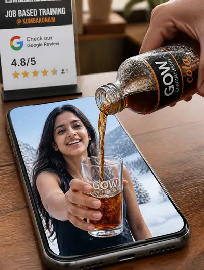 Oversized smartphone cola composite advertisement