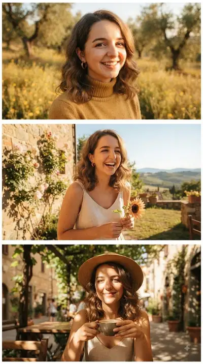 Collage Évasion Italienne à l'Heure Dorée