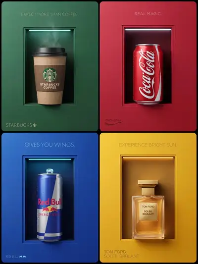 Die-cut window product photography template with neon glow