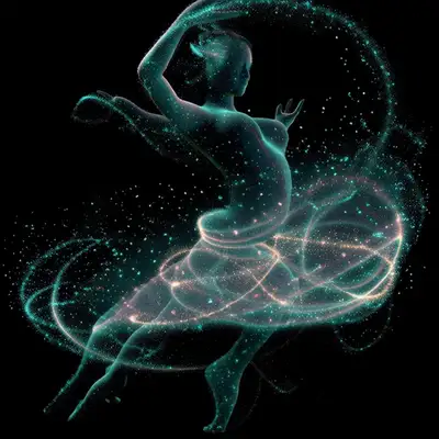 Dancer Dissolving into Julia Set Fractals