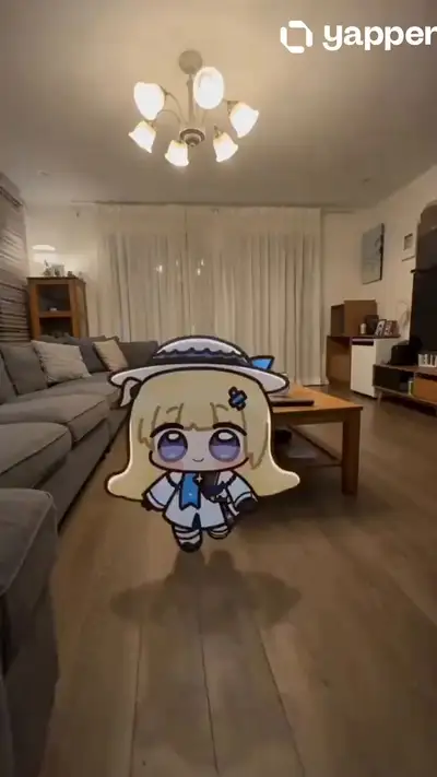Animation: Chibi-Firefly spielt Verstecken