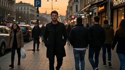 Cinematic Time-Stealing Sequence on Istanbul Sidewalk