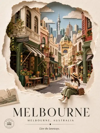 Luxury Papercraft Diorama Travel Poster of [City]