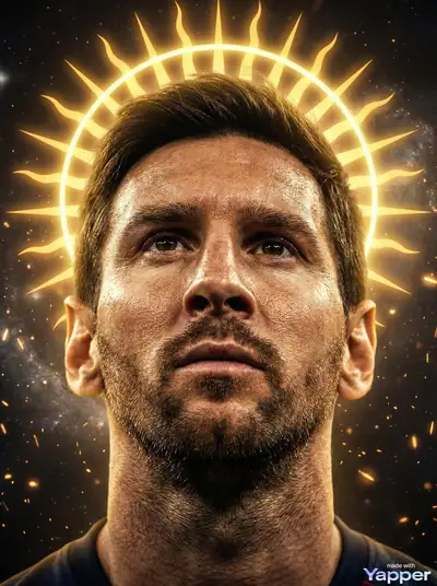 Cinematic Divine Messi Portrait Prompt
