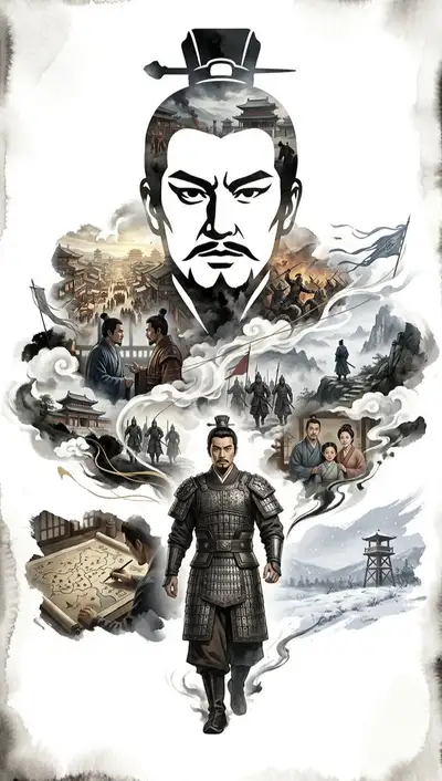 Ancient General Ink-Wash Cinematic Montage Poster
