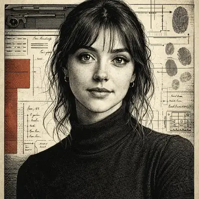 Prompt de ilustração de retrato detetivesco noir vintage