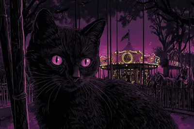 Haunted Carousel Macabre Art Prompt