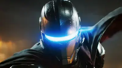 Cinematic Sci-Fi Battlefield Warrior Scene