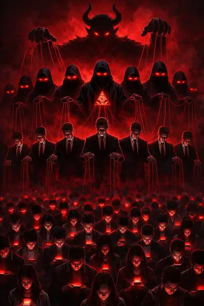 Hierarchy of Manipulation: Dark Fantasy Digital Illustration