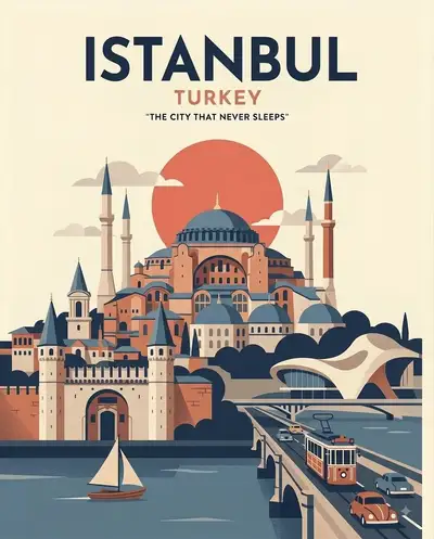 Vintage Travel Poster Prompt