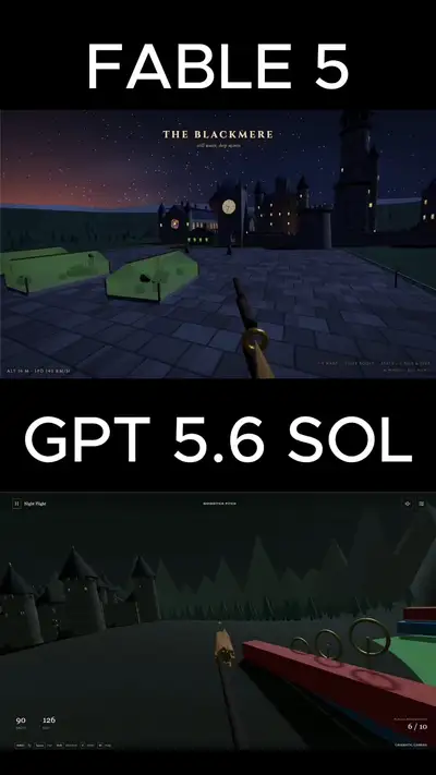 Explore Hogwarts Academy in 3D built in one HTML file