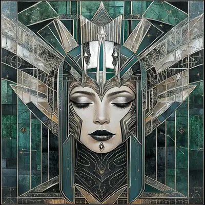 Art Deco Zodiac Portrait Prompt