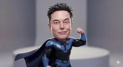Modelo de caricatura 3D heroica de celebridades