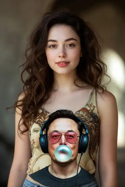 Renaissance Pop-Culture Surrealist Portrait