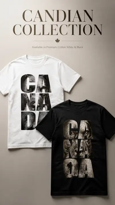 Canada grizzly bear t-shirt apparel advertisement