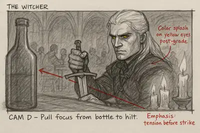 Storyboard Sketch Prompt for Dramatic Moments