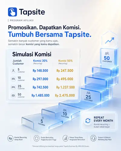 Growth staircase infographic for a SaaS affiliate commission plan