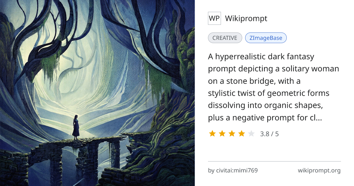 Melancholy Dark Fantasy Bridge Scene | Wikiprompt
