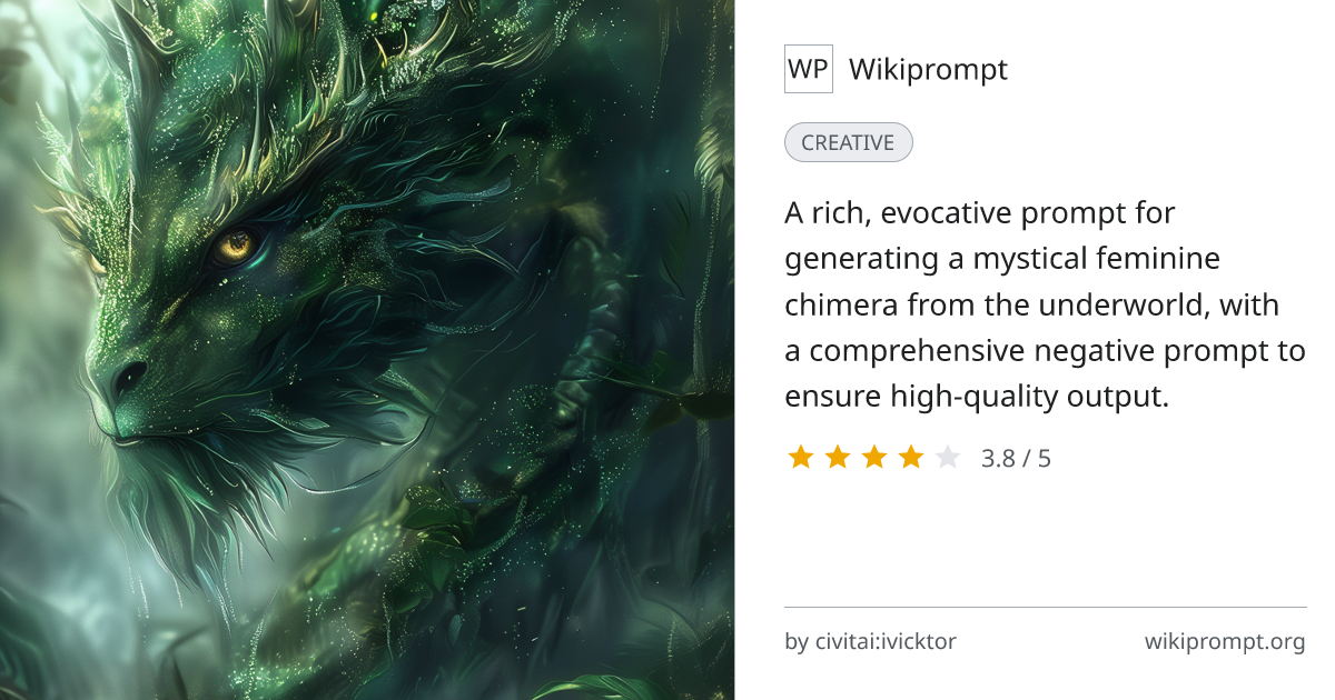 Mystical Feminine Underworld Chimera | Wikiprompt