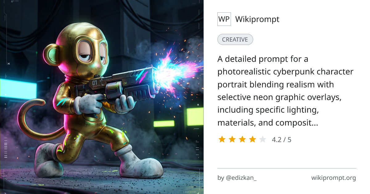 Neon Graphic Realism Cyberpunk Character Portrait | Wikiprompt